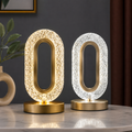 Elegant Crystal Oval LED Table Lamp
