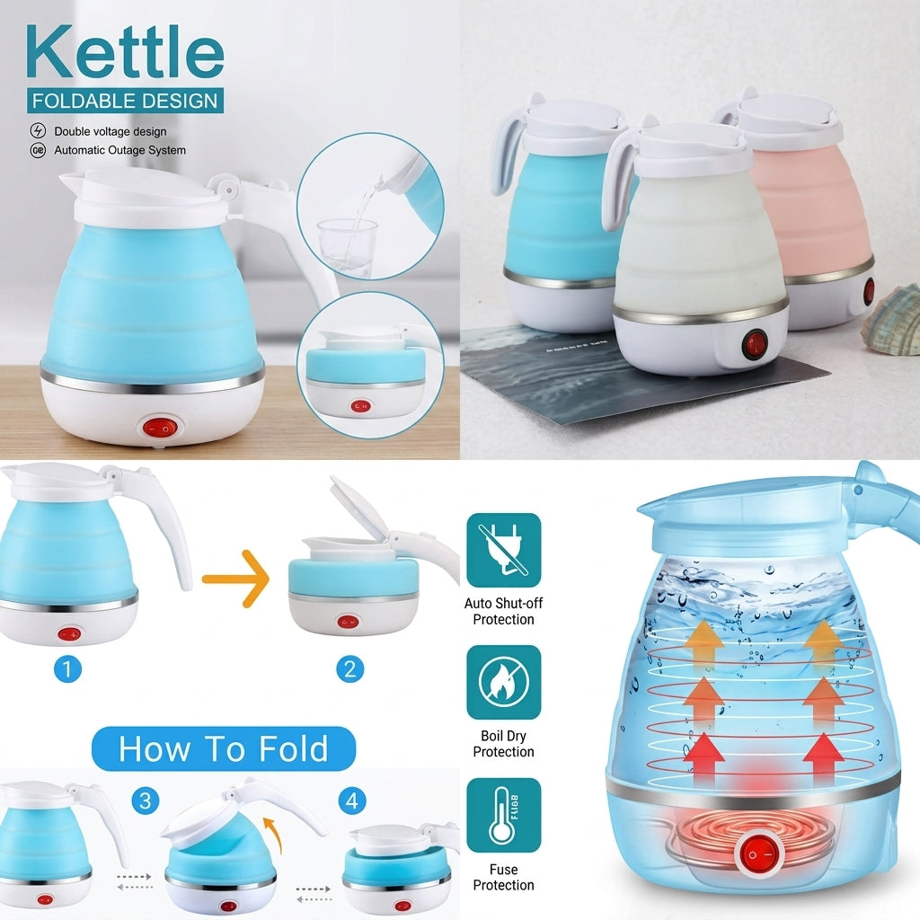 Silicon foldable kettle