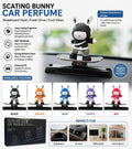 Bunny car dashboard skateboarding perfume